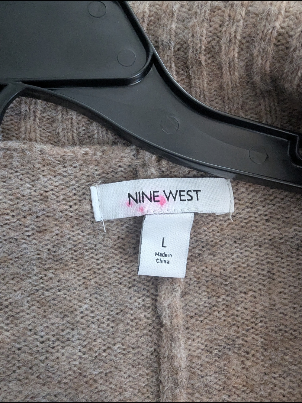 Nine West Open-Front Ribbed Cardigan - Picture 3 of 4